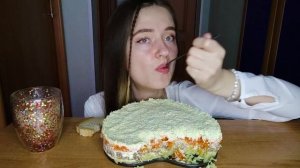 МУКБАНГ САЛАТ МИМОЗА? MUKBANG SALAD MIMOZA
