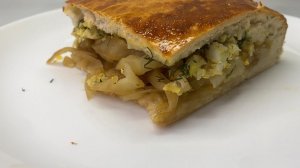 Самый простой рецепт пирога с капустой | Cabbage pie | Kohlpastete | 白菜馅饼 (Báicài xiàn bǐng)