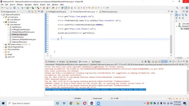 How to handle multiple tabs windows in Selenium 4 | Open New tab and windows Selenium 4