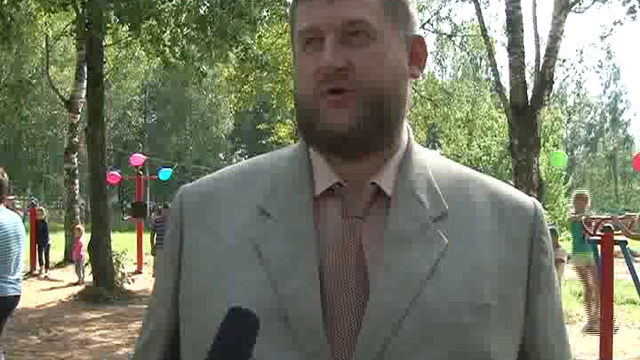 Открытие площадки уличных спортивных тренажеров в Горетово