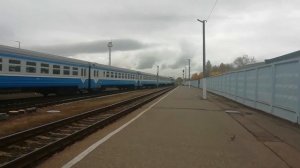 Дизель-поезд ДДБ-1-1126 (ДРБ2-017) Алеща-Полоцк прибывает на станцию Полоцк