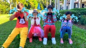 Настя и активные игры для детей на улице