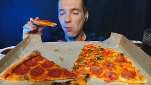 АСМР ВКУСНЕЙШАЯ ПИЦЦА 4 СЕЗОНА 45 см ЗВУКИ ЕДЫ МУКБАНГ | ASMR DELICIOUS PIZZA FOOD SOUNDS MUKBANG