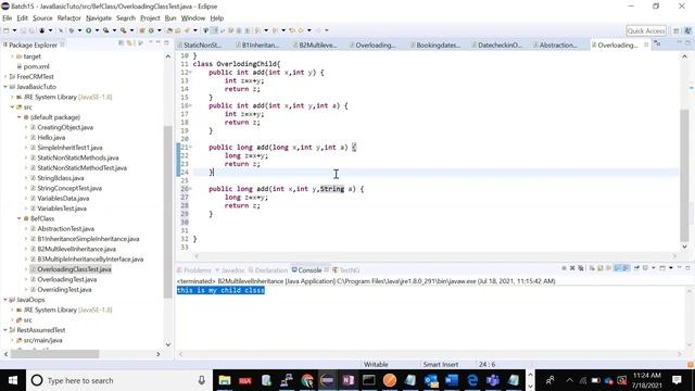 Inheritance in java |Polymorphism in java |Overloading and overriding in Java #10