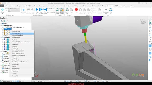 PowerMill Tutorial #114 | Multiaxis Dynamic Control Tool Axis смотреть онлайн