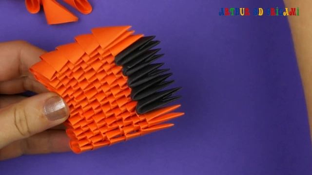 How to make a paper Among Us with one's own hands. [3D origami tutorial] смотреть онлайн