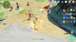 Genshin Impact рассеивание с гидро и пиро