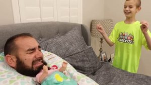 HELP! Dad Turned Into A BABY! Imagination Play Pretend!