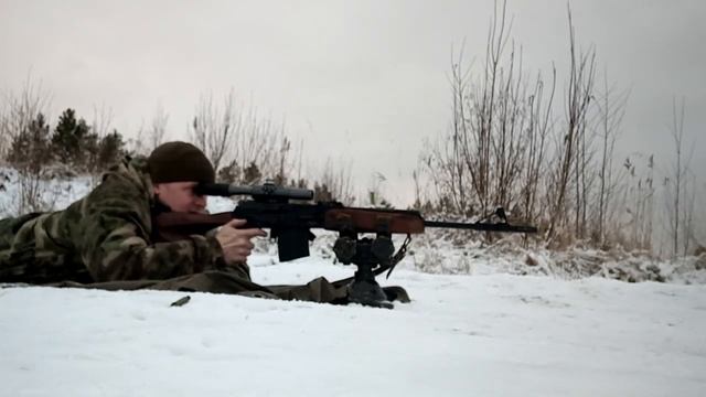 карабин Вепрь-123 . 135-100 метров  куча 4 см.