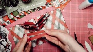 МК Новогодняя поп-ап открытка/pop-up card/scrapbooking/скрапбукинг