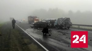 Кадры с места смертельной аварии на федеральной трассе попали на видео - Россия 24 