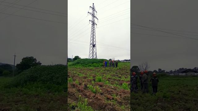 Опасное ⚠️ приближение к ЛЭП.