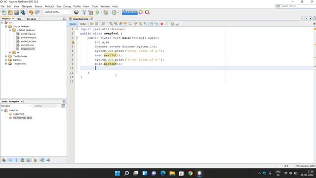 One line swapping argument using Java || NetBeans Application смотреть онлайн