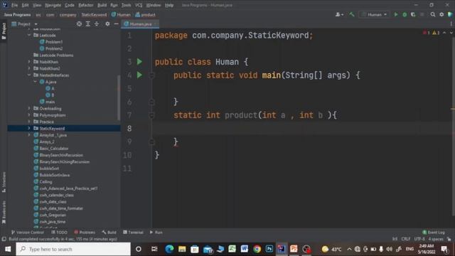 what are static methods in java  || java tutorial
