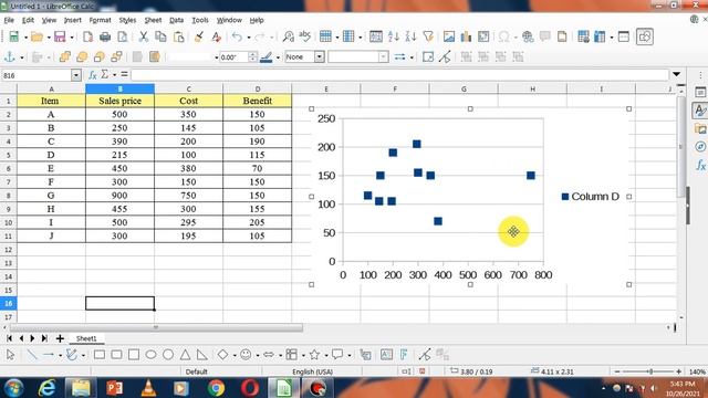 How to make scatter Plot in Libreoffice calc