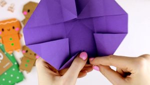Оригами Пряничный человечек из бумаги | DIY Новый год | Origami Paper Gingerbread man