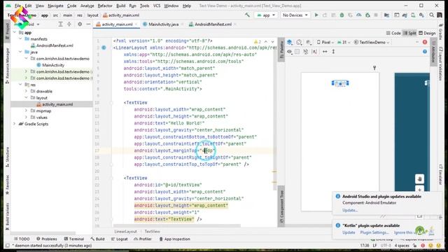 Android -TextView in Android Studio||#KSD CENTRE|setText using Java| Android Tutorial ||#KSD CENTRE смотреть онлайн