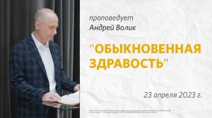 Андрей Волик: Обыкновенная здравость  / "Слово жизни" Ростов / 23 апреля 2023 г.