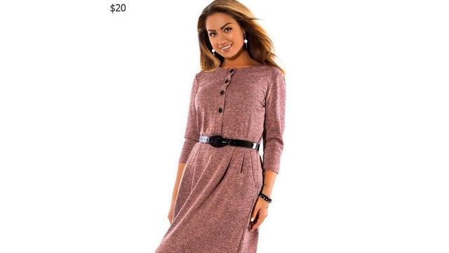 Одежда с AliExpress. Модное осеннее платье с длинными рукавами в пол больших размеров. смотреть онлайн