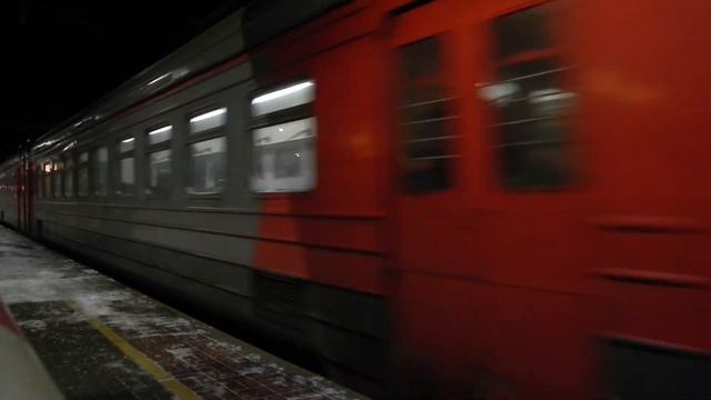 "Первое видео 2023 года!" Электропоезд ЭД4М-0325 с сообщением "Петушки - Москва (Курский вокзал)"