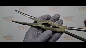 Плоскогубцы YATO изогнутые 2 шарнира 330 мм, CrV, 50 HRC, изгиб 45 градусов, YT-20401