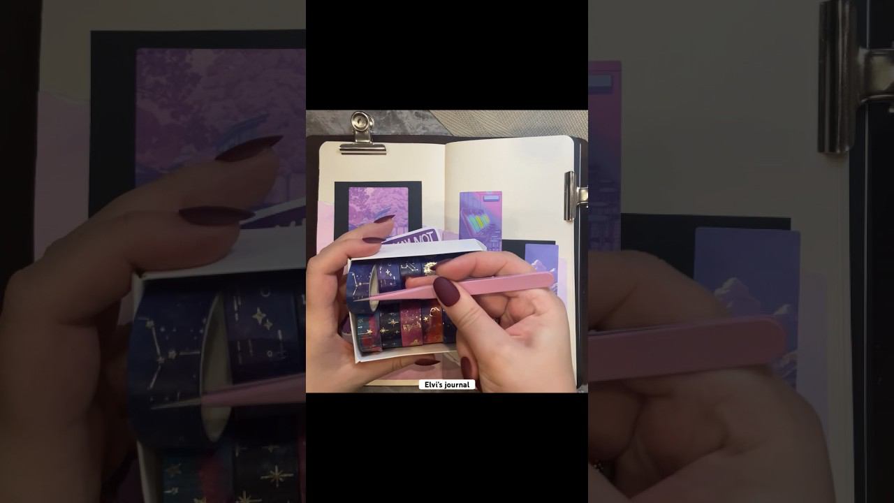 Purple vibe | MORE 4k videos are on my channel | ASMR Journaling #asmr #scrapbooking #decorating смотреть онлайн