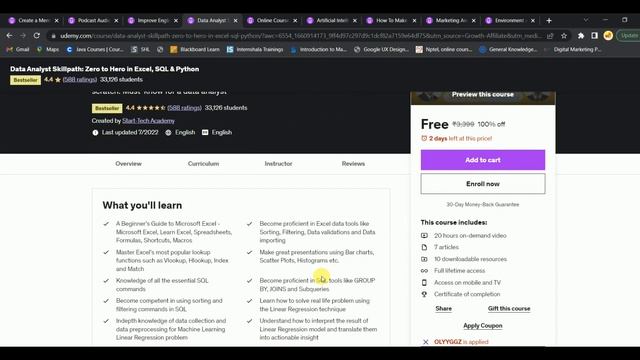 Free Udemy Courses with Certificate 20 August 2022 By @Smart Education 47 смотреть онлайн
