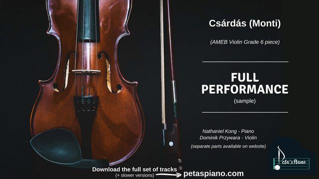 Csárdás (Monti) - Piano & Violin Full Performance (sample) смотреть онлайн