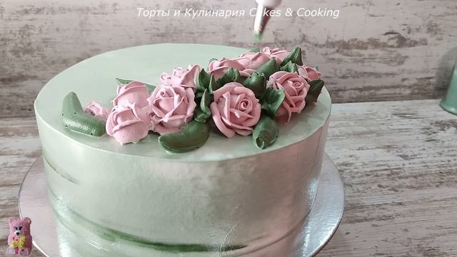 Быстрое УКРАШЕНИЕ большого торта самыми ПРОСТЫМИ НАСАДКАМИ! Украшение БЗК! смотреть онлайн