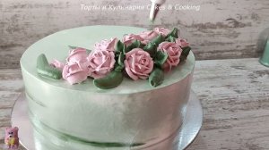 Быстрое УКРАШЕНИЕ большого торта самыми ПРОСТЫМИ НАСАДКАМИ! Украшение БЗК!