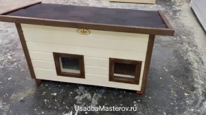 Зимний домик для кошки. Будка с подогревом для кошки "Барс". Теплый домик для кошек