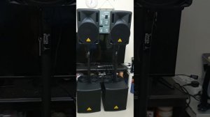 Behringer B210D with B1200D Pro Subwoofer sound check