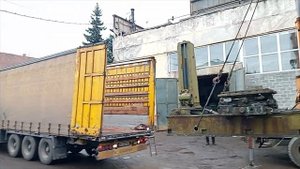 Погрузка горизонтально-расточного станка 2620Б (производства Ленинград)