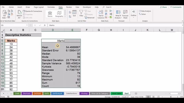 Excel tutorials sinhala | Data Analysis ToolPak | Descriptive Statistics