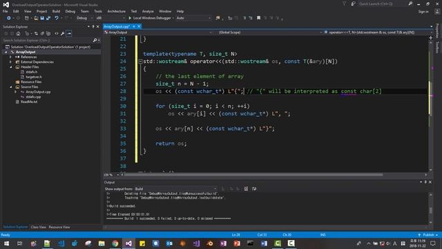 001 - How to overload C++ output operator overloading for arrays