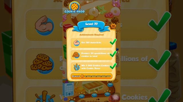 Cookie Clickers 2 Level 77 completed