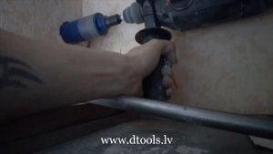 Сверление бетона коронкой Distar DDS W Concrete X для закладки магистрали кондиционера