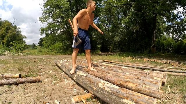Плот из брёвен своими руками! raft do it yourself. смотреть онлайн