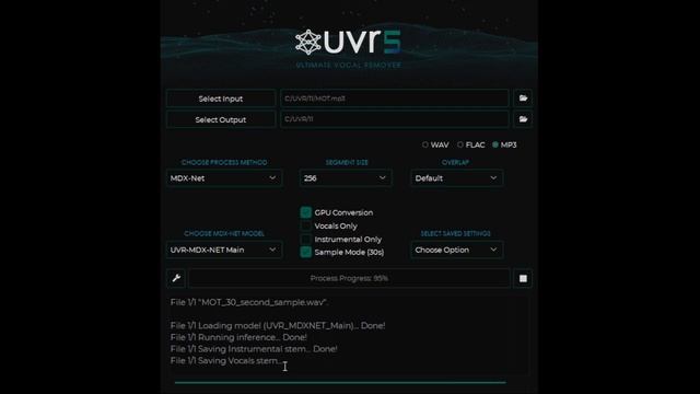 Разделение трека на вокальную и инструментальную части с помощью Serato и Ultimate Vocal Remover
