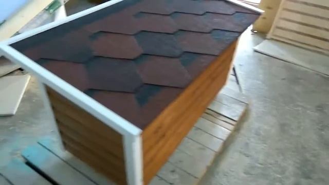 Утепленная будка для маленьких и средних пород собак 120х65х60