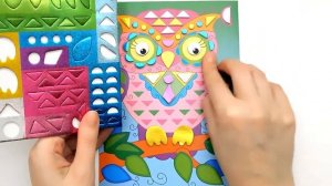 Сова Мягкая Картина Для Детей Аппликация  Owl Soft Picture Applique For Kids