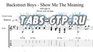 Show Me the Meaning of Being Lonely - Backstreet Boys - ноты для гитары табы аранжировка