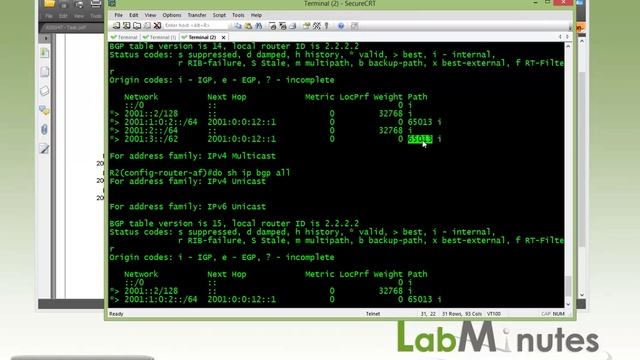 LabMinutes# RS0049 - Cisco IPv6 BGP (Part 3) смотреть онлайн