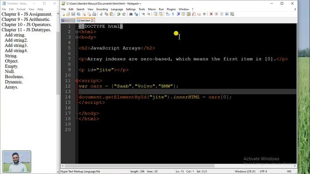 JavaScript full course | JavaScript Tutorial Chapter 11 - JavaScript Datatypes