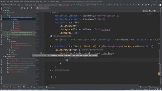 Zoom And Rotation of Image in Android Jetpack Compose