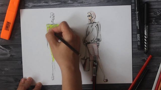 Прорисовка одежды. Рисуем модную одежду. FASHION SKETCH. Советы дизайнера. Урок 4