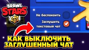 Как отключить заглушение чата в бравл старс