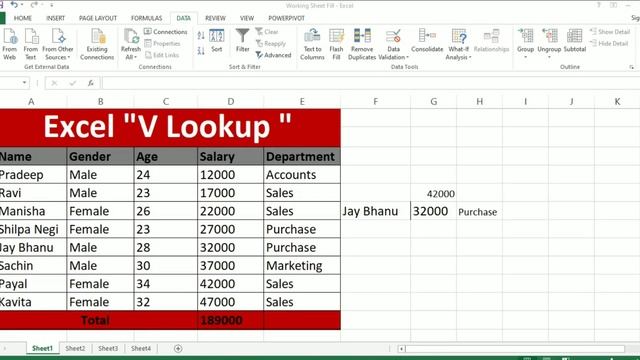 How to Use VLookup & HLookup in Excel