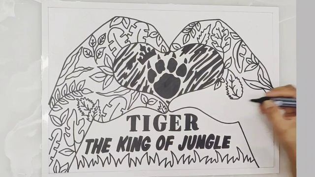 Tiger day drawing/Save Tiger poster/International Tiger Day Drawing/Tiger the king of jungle drawin