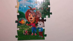 Барбоскины. Роза, Лиза и Малыш на даче. Собираем пазлы.